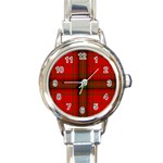 MacDougall Tartan Round Italian Charm Watch