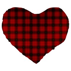 MacDougall Tartan Large 19  Premium Heart Shape Cushion from ArtsNow.com Front