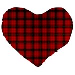 MacDougall Tartan Large 19  Premium Flano Heart Shape Cushion