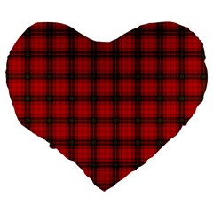 MacDougall Tartan Large 19  Premium Flano Heart Shape Cushion from ArtsNow.com Back