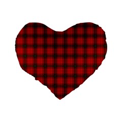 MacDougall Tartan Standard 16  Premium Flano Heart Shape Cushion from ArtsNow.com Back