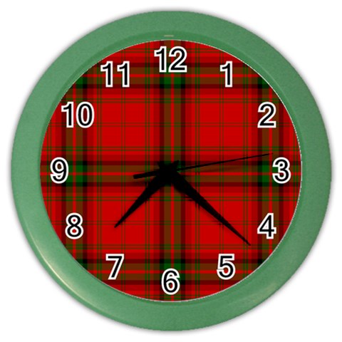 MacDougall Tartan Color Wall Clock from ArtsNow.com Front