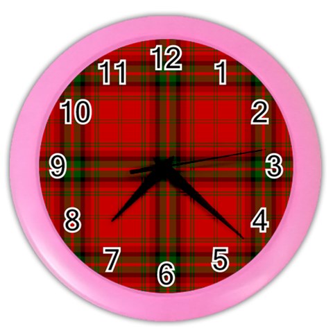 MacDougall Tartan Color Wall Clock from ArtsNow.com Front