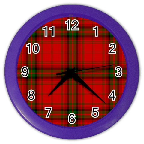 MacDougall Tartan Color Wall Clock from ArtsNow.com Front