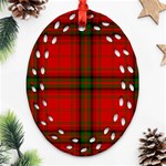 MacDougall Tartan Oval Filigree Ornament (Two Sides)