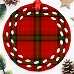MacDougall Tartan Round Filigree Ornament (Two Sides)
