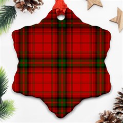 MacDougall Tartan Snowflake Ornament (Two Sides) from ArtsNow.com Front