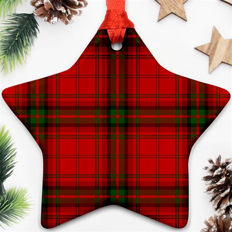 MacDougall Tartan Ornament (Star) from ArtsNow.com Front