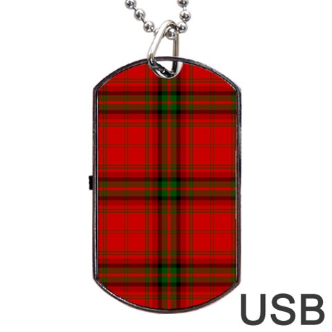 MacDougall Tartan Dog Tag USB Flash (One Side) from ArtsNow.com Front