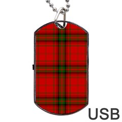 MacDougall Tartan Dog Tag USB Flash (Two Sides) from ArtsNow.com Front