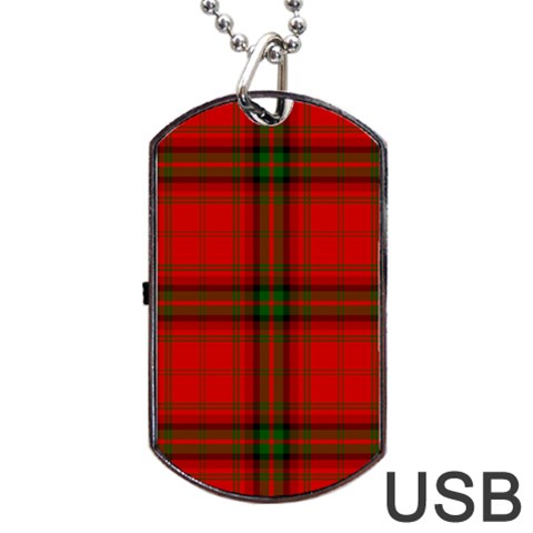 MacDougall Tartan Dog Tag USB Flash (Two Sides) from ArtsNow.com Back