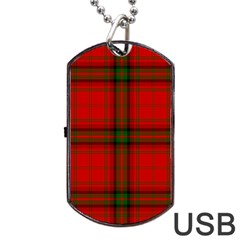 MacDougall Tartan Dog Tag USB Flash (Two Sides) from ArtsNow.com Back