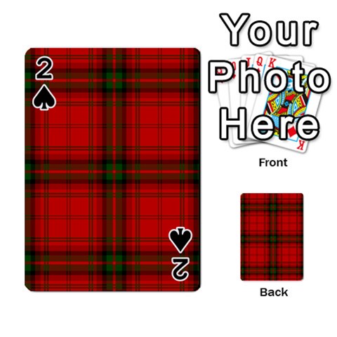 MacDougall Tartan Playing Cards 54 Designs from ArtsNow.com Front - Spade2