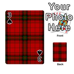 MacDougall Tartan Playing Cards 54 Designs from ArtsNow.com Front - Spade3