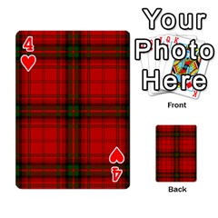 MacDougall Tartan Playing Cards 54 Designs from ArtsNow.com Front - Heart4