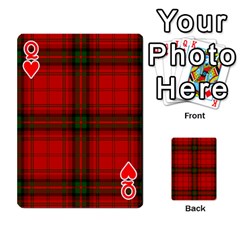 Queen MacDougall Tartan Playing Cards 54 Designs from ArtsNow.com Front - HeartQ