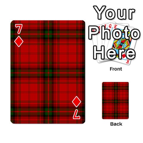 MacDougall Tartan Playing Cards 54 Designs from ArtsNow.com Front - Diamond7