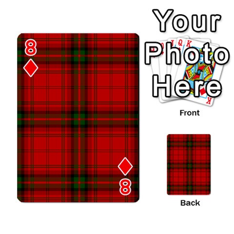 MacDougall Tartan Playing Cards 54 Designs from ArtsNow.com Front - Diamond8