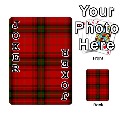 MacDougall Tartan Playing Cards 54 Designs from ArtsNow.com Front - Joker1