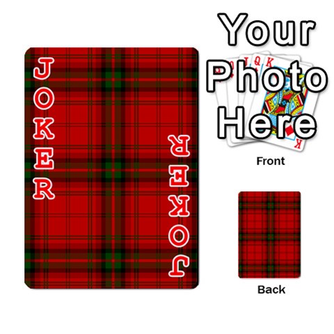 MacDougall Tartan Playing Cards 54 Designs from ArtsNow.com Front - Joker2