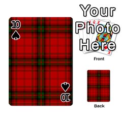 MacDougall Tartan Playing Cards 54 Designs from ArtsNow.com Front - Spade10