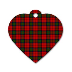 MacDuff Tartan Dog Tag Heart (Two Sides) from ArtsNow.com Front