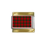 MacDuff Tartan Gold Trim Italian Charm (9mm)