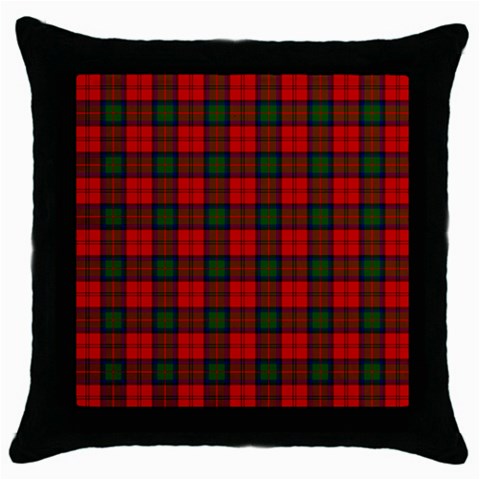 MacDuff Tartan Throw Pillow Case (Black) from ArtsNow.com Front