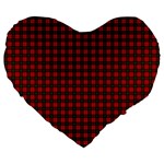 MacDuff Tartan Large 19  Premium Flano Heart Shape Cushion