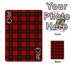 MacDuff Tartan Playing Cards 54 Designs from ArtsNow.com Front - Spade3