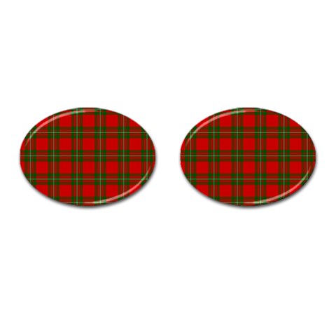 MacGregor Tartan Cufflinks (Oval) from ArtsNow.com Front(Pair)