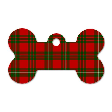 MacGregor Tartan Dog Tag Bone (Two Sides) from ArtsNow.com Front