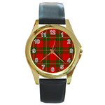 MacGregor Tartan Round Gold Metal Watch