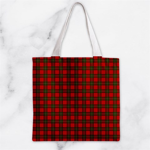 MacGregor Tartan Zipper Grocery Tote Bag from ArtsNow.com Back
