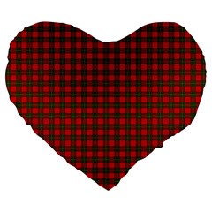 MacGregor Tartan Large 19  Premium Flano Heart Shape Cushion from ArtsNow.com Front
