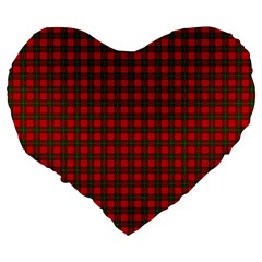 MacGregor Tartan Large 19  Premium Flano Heart Shape Cushion from ArtsNow.com Back