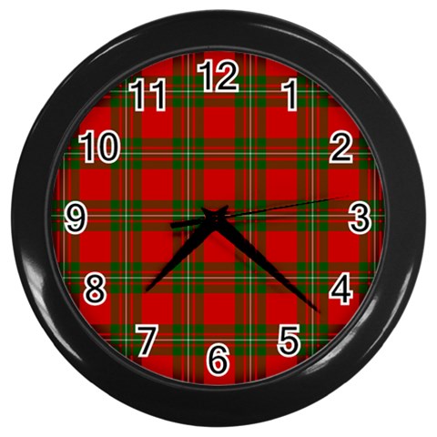 MacGregor Tartan Wall Clock (Black) from ArtsNow.com Front