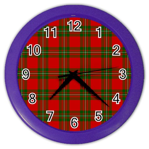 MacGregor Tartan Color Wall Clock from ArtsNow.com Front
