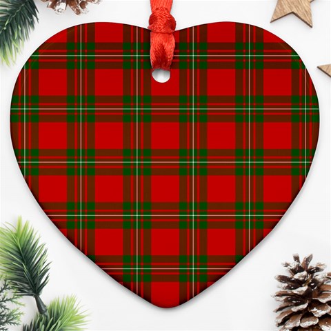 MacGregor Tartan Heart Ornament (Two Sides) from ArtsNow.com Front