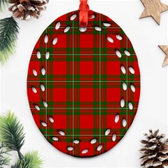 MacGregor Tartan Oval Filigree Ornament (Two Sides) from ArtsNow.com Back