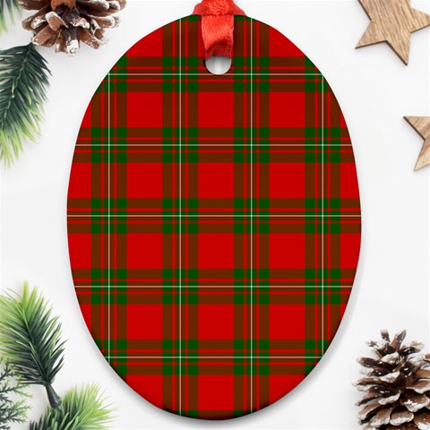 MacGregor Tartan Oval Ornament (Two Sides) from ArtsNow.com Front