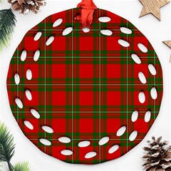 MacGregor Tartan Round Filigree Ornament (Two Sides) from ArtsNow.com Front