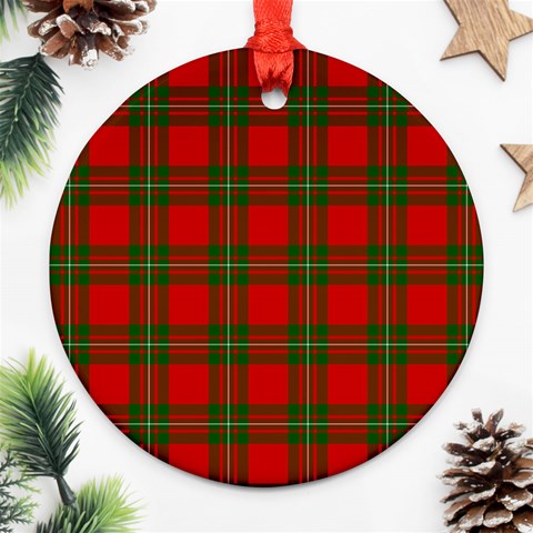 MacGregor Tartan Round Ornament (Two Sides) from ArtsNow.com Front