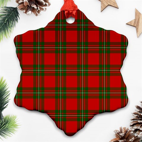 MacGregor Tartan Ornament (Snowflake) from ArtsNow.com Front