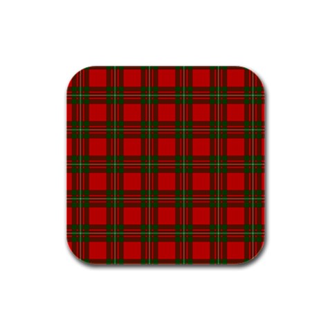 MacGregor Tartan Rubber Square Coaster (4 pack) from ArtsNow.com Front