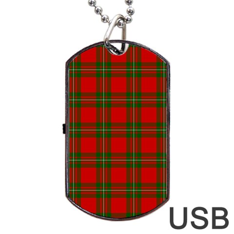 MacGregor Tartan Dog Tag USB Flash (One Side) from ArtsNow.com Front