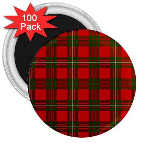 MacGregor Tartan 3  Magnet (100 pack) from ArtsNow.com Front