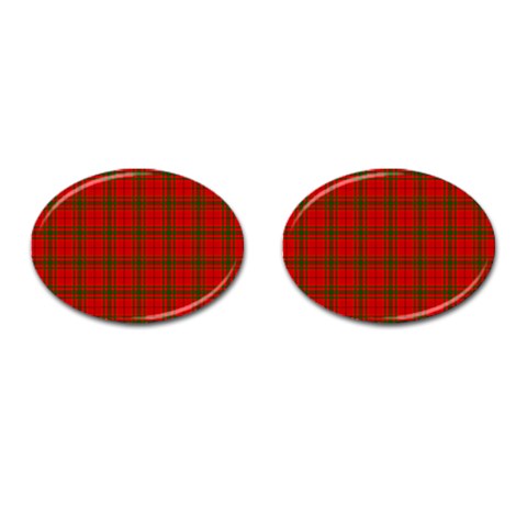 MacNab Tartan Cufflinks (Oval) from ArtsNow.com Front(Pair)