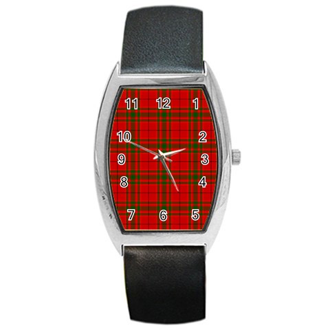 MacNab Tartan Barrel Style Metal Watch from ArtsNow.com Front