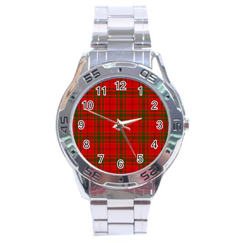 MacNab Tartan Stainless Steel Analogue Watch from ArtsNow.com Front